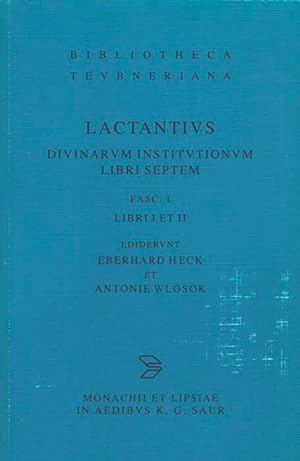 Diuinarum Institutionum Libri Septem, Fasc. 1 Libri I et II