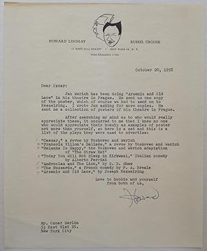Typed Letter Signed "Howard" to a Broadway producer
