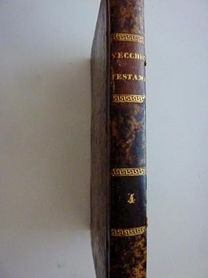 "VECCHIO TESTAMENTO SECONDO LA VOLGATA Tradotto in Lingua Italiana e con Annotazioni dichiarato d...