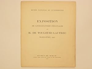 Exposition de lithographies originales de H. De Toulouse-Lautrec