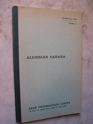 Algerian Sahara, Information Paper Number 19