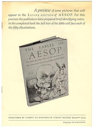 The Fables of Aesop: Publisher's 1975 Promotional Preview Booklet (ephemera)
