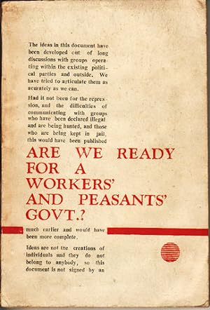 Are We Ready for A Workers' and Peasants' Govt.?