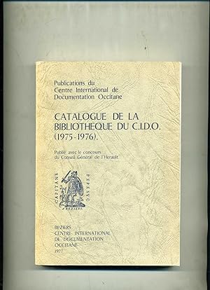 CATALOGUE DE LA BIBLIOTHEQUE DU C.I.D.O. 1975-1976.