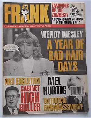 Frank Magazine #163 (March 17, 1994) Canada Humor Satire Parody Scandal