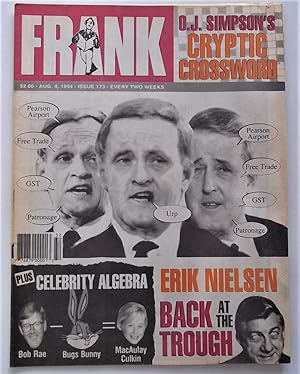 Frank Magazine #173 (August 4, 1994) Canada Humor Satire Parody Scandal