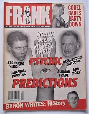 Frank Magazine #201 (August 30, 1995) Canada Humor Satire Parody Scandal
