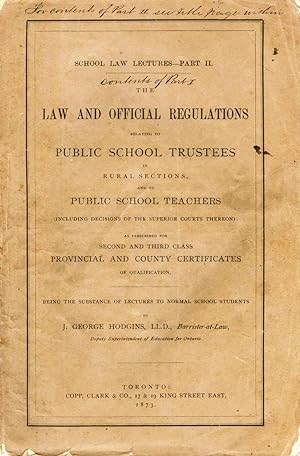 The School Law, Official Regulations and Decisions of the Superior Courts