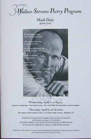 Signed Poster - 37th Wallace Stevens Poetry Program
