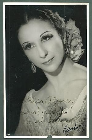 María Ruanova (1912-1976) : Photographic portrait, inscribed & signed by the artist