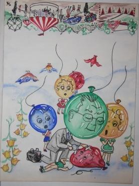 Untitled [The Adventure of the Balloons in Upside Down Land]