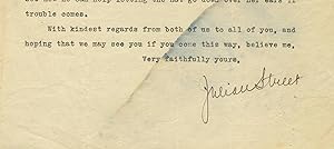 Typed letter, signed "Julian Street," to Col. Edward H. Schulz