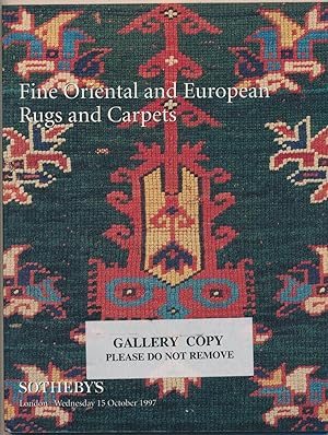 Sotheby's Fine Oriental and European Rugs and Carpets: London, 15 October 1997.