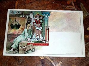 Carte Postale Ancienne Colorisée à regarder par transparence - Cendrillon. "Prière de tenir la ca...
