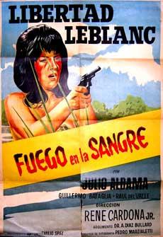 Fuego en la Sangre. [Movie poster / Cartel de la película].