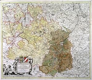 LOTHARINGIAE ET UTRIUSQUE ALSATIAE IN DITIONES MINORES DIVISARUM.. Detailed map of the French r...