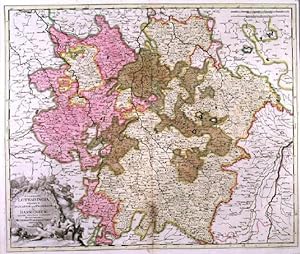GENERALIS LOTHARINGIA DISPARTITA IN DUCATUM EJUS PROPRIUM ET BARRENSEM.. Map of Lorraine and pa...