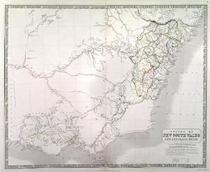 COLONY OF NEW SOUTH WALES AND AND AUSTRALIA FELIX . Map of New South Wales and Victoria.
