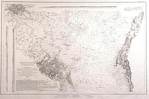 PATAPSCO RIVER AND THE APPROACHES. Large detailed chart of the mouth of the Patapsco River with...