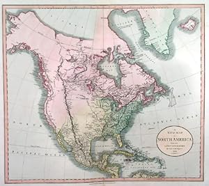 A NEW MAP OF NORTH AMERICA.. Map of North America, West Indies and Central America.