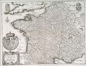 'GALLIA. LE ROYAUME DE FRANCE. FRANCKREYCH'. Map of France. Engraved by Merian and published by