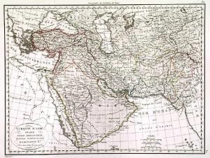 TURQUIE D ASIE, ARABIE, PERSE. . Map of Arabia, Turkey and Persia.