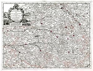 CARTE DU GOUVERNEMENT DE CHAMPAGNE, SUIVANT LES NOUVELLES OBSERVATIONS. Map of the Champagne re...