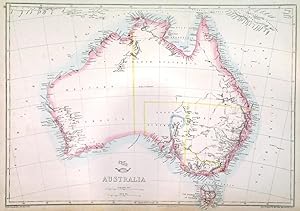 AUSTRALIA. Map of Australia. For Weekly Dispatch Atlas engraved by