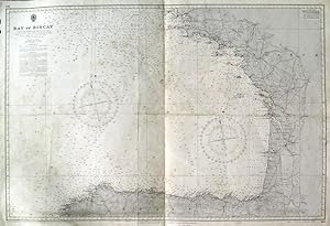 BAY OF BISCAY. Sea chart of the Bay of Biscay. First published 1953 under the Superintendence o...