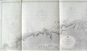 FRANCE NORTH COAST SHEET VIII / USHANT TO PLATEAU DES ROCHES DOUVRES. Large sea chart of the Fr...