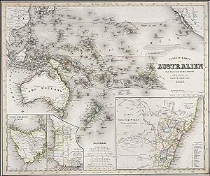 'NEUESTE KARTE VON AUSTRALIEN'. Map of Australia ('Neu Holland'), Indonesia and part of the South...