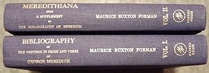 BIBLIOGRAPHY WRITINGS PROSE AND VERSE OF GEORGE MEREDITH 2 VOLUMES
