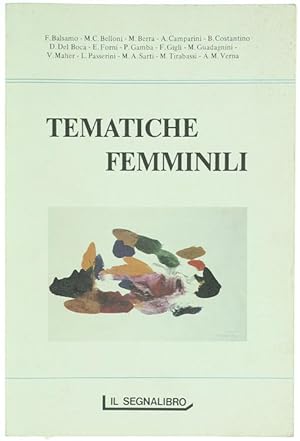 TEMATICHE FEMMINILI. Seminario interdisciplinare Università di Torino 1987-1988.: