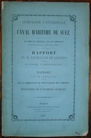 Compagnie Universelle du Canal Maritime de Suez. Assemblées Générales des Actionnaires - Rapports...