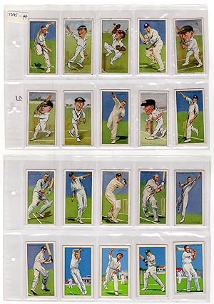 Set of 41 Vintage Player's Cigarettes Caricature Trading Cards, Cricket, circa 1926