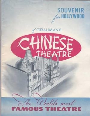 SOUVENIR FROM HOLLYWOOD OF GRAUMAN'S CHINESE THEATRE, THE WORLD'S MOST FAMOUS THEATRE