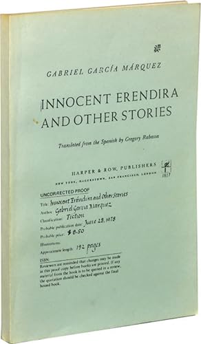 Innocent Erendira and Other Stories (Uncorrected Proof)