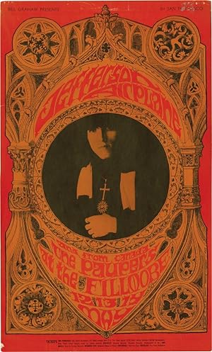Jefferson Airplane and The Paupers at the Fillmore West, May 12-14, 1967 (Original Poster)