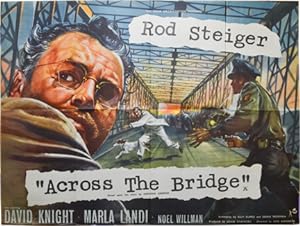 Across The Bridge (Original UK poster for the 1957 British film noir)