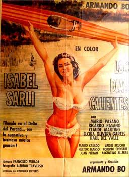Los días calientes. Con Isabel Sarli. (Cartel de la película).