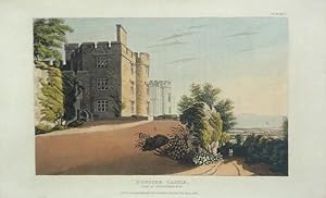 Original Single Hand Coloured Aquatint engraving from the Repository of Arts and Ackermann's Seat...