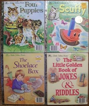 The Little Golden Book of Jokes & Riddles, Scuffy the Tugboat, Four Puppies, The Shoelace Box