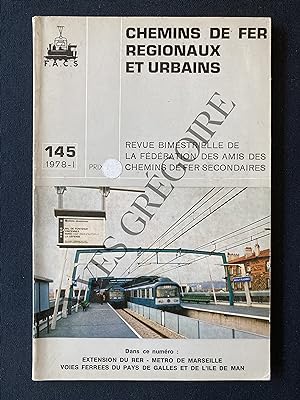 CHEMINS DE FER REGIONAUX ET URBAINS-N°145-1978-I