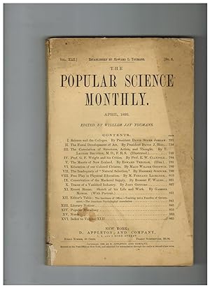THE POPULAR SCIENCE MONTHLY. Issue of April 1893