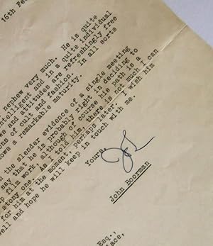 Typed letter signed to Harry Reader, 1966