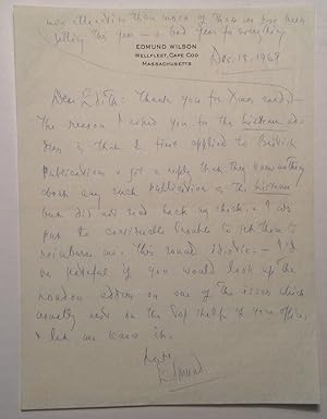 Autographed Letter Signed to drama critic Edith Oliver