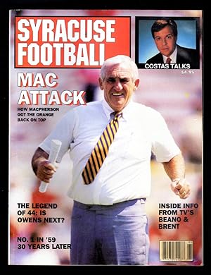 Syracuse Football / Volume 2, No. 1 / 1989: Dick MacPherson, Bob Costas, Beano Cook, Brent Musburger