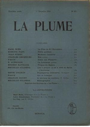 La Plume, revue littéraire, artistique et sociale N°351 de la 15ème année