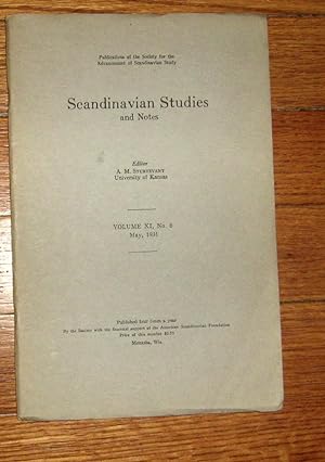 Scandinavian Studies and Notes Volume XI. No. 6 May 1931