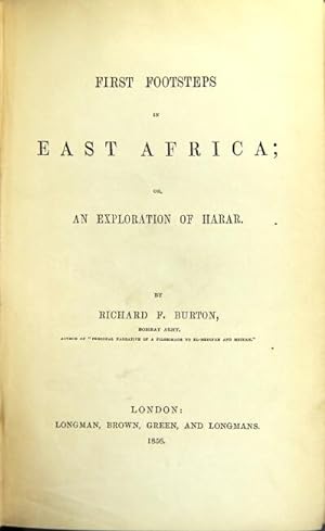 First footsteps in east Africa; or, an exploration of Harar